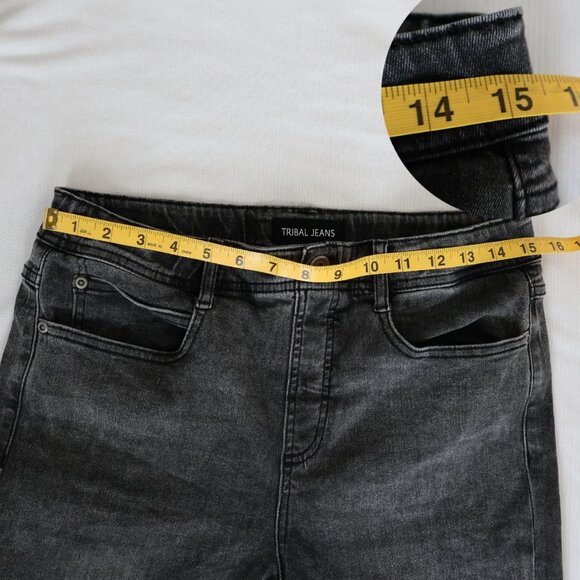 Pull on - Dark grey jeans - Size 8 - Tribal - Picture 6 of 13